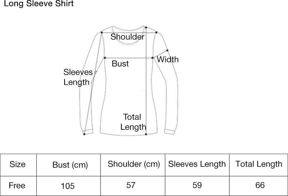 Korea Size Chart - SGshop